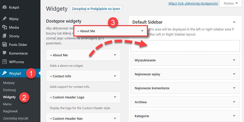 Widgety WordPress i konfiguracja paska bocznego bloga