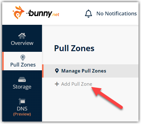 Tworzenie Pull Zone na Bunny.net CDN