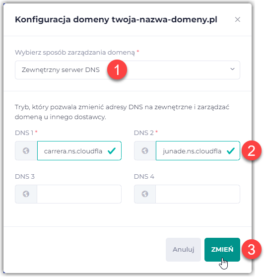 LH.pl przekierowanie domeny na nowe serwery DNS