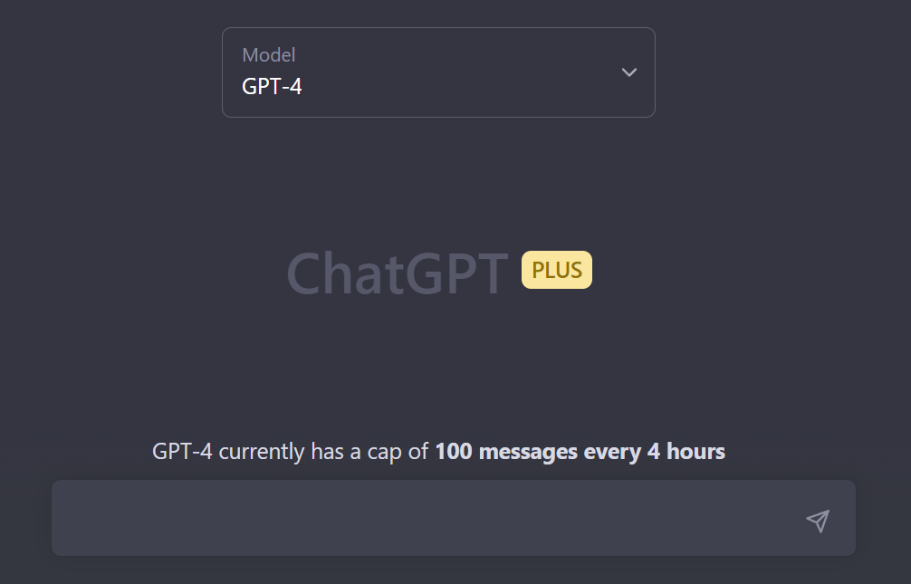 Interfejs ChatGPT Plus z modelem GPT-4